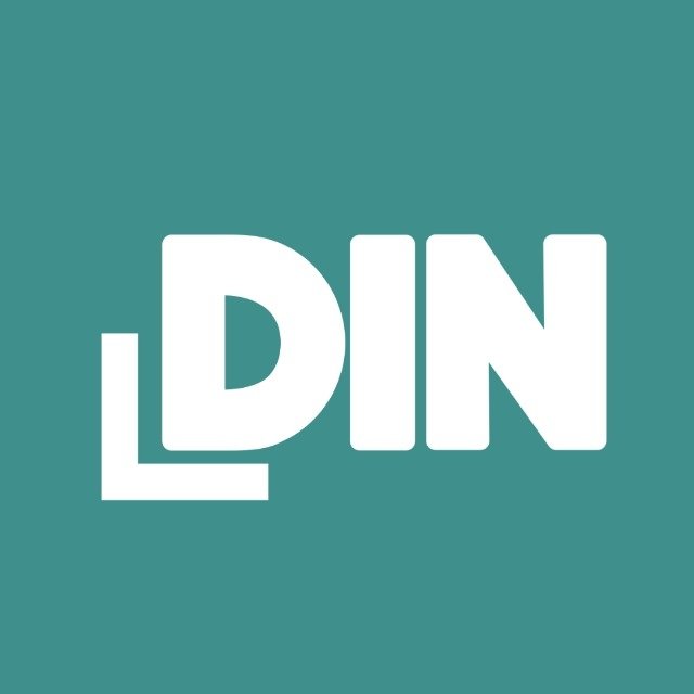Logo showing bold white 'LDIN' text on teal background (brand mark) 
